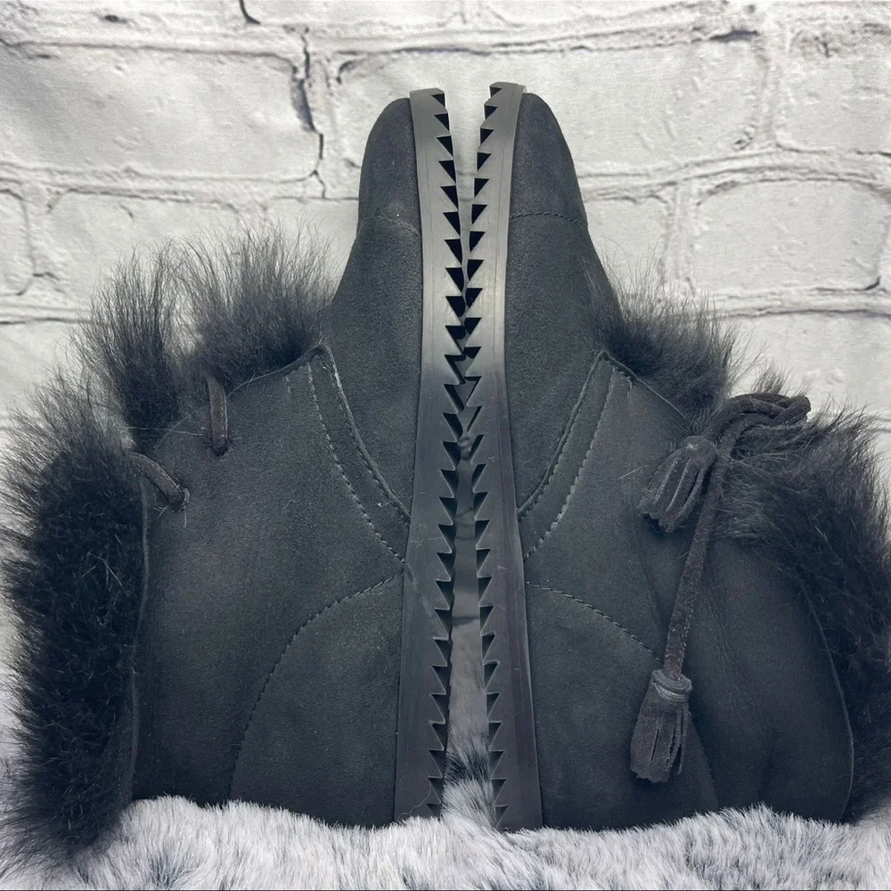 New Pedro Garcia Fur Suede Booties Size 37